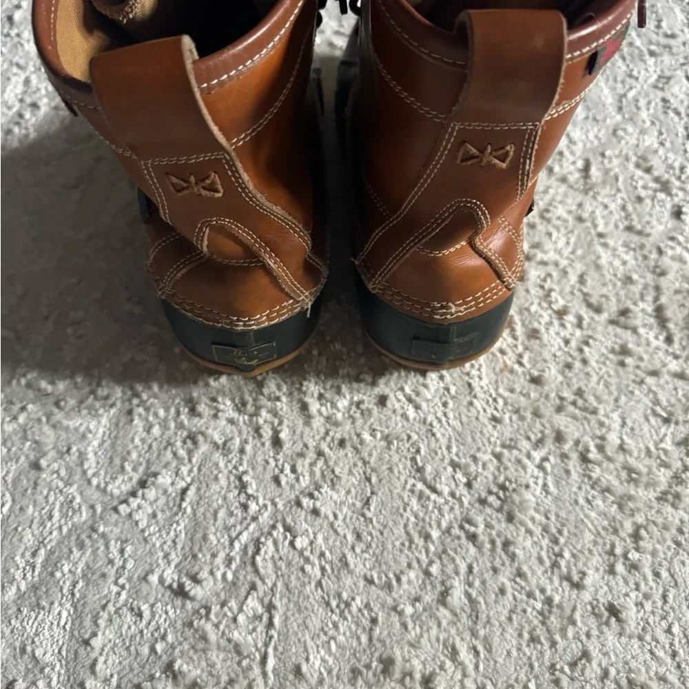 G.H. Bass Tan Leather and Black Rubber Duck Boot size 10 - Picture 8 of 10